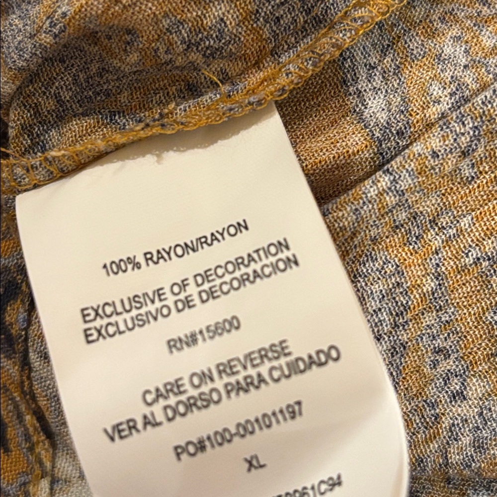 NWT Paisley Blouse - Mustard and Navy - Picture 7 of 9
